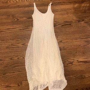 Abercrombie & Fitch cream lace maxi dress